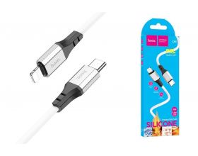 Кабель USB Type-C - Lightning HOCO X86 PD20W (белый) 1м (силиконовый)
