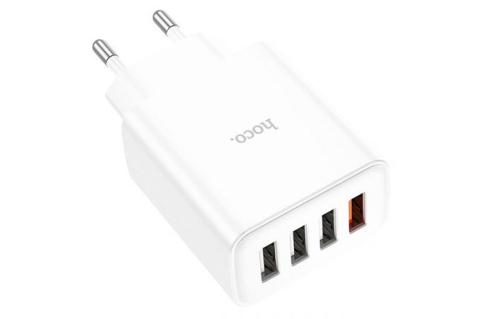 Сетевое зарядное устройство 4USB HOCO Fuerza C102A Fast Charging 3.0 (белый)