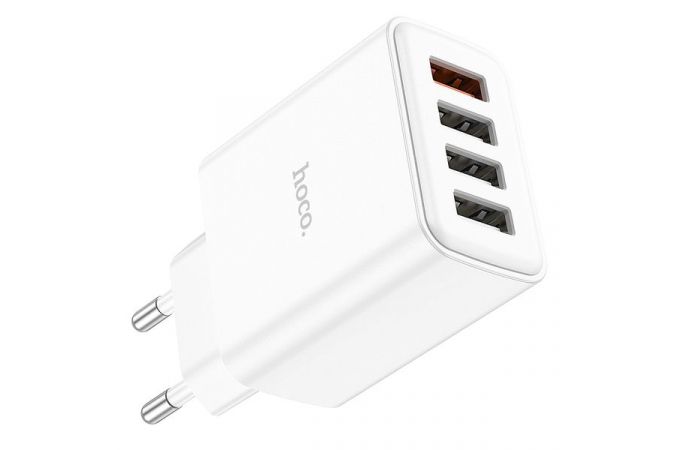 Сетевое зарядное устройство 4USB HOCO Fuerza C102A Fast Charging 3.0 (белый)