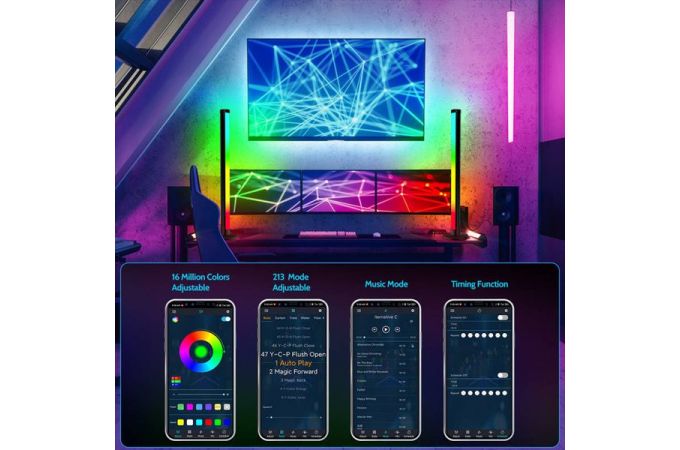 Светильник настольный RGB Огонек OG-LDP29 (2*50см, USB)