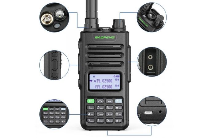 Рация Baofeng UV-13 PRO V2 Черная (UHF/VHF)