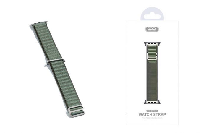 Ремешок XO BT05B плетеный нейлоновый 42/44/45/49мм универсальный (оливково-зеленый)