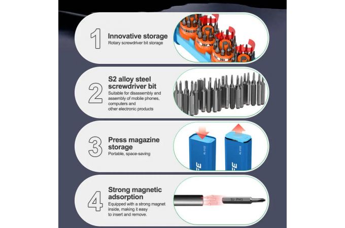 Набор отверток Relife RL-5122 (43 в 1)