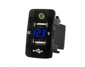 Разветвитель прикуривателя в авто TDS TS-CAU51 Синий (Врезной)