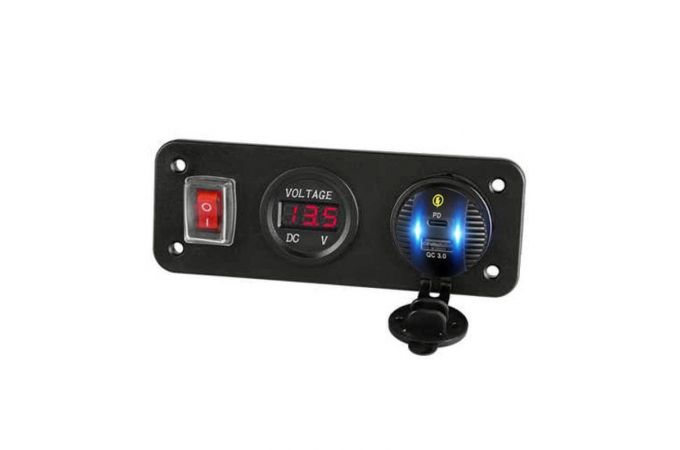 Разветвитель прикуривателя в авто TDS TS-CAU52 Красный (Врезной)