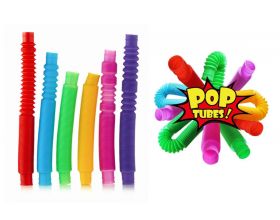 РОЗНИЦА Трубка антистресс игрушка Pop Tubes (большой, диаметр 3 см, только в розницу)