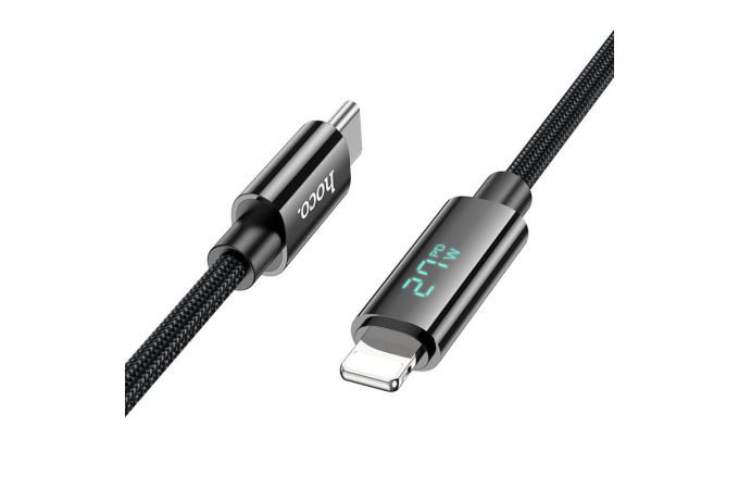 Кабель USB Type-C - Lightning HOCO U125 Benefit PD27W (черный) 1м