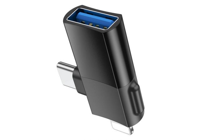 Переходник OTG HOCO UA17 Type-C (M) /Lightning (M) --> USB3.0 (F) ( 2 в 1)