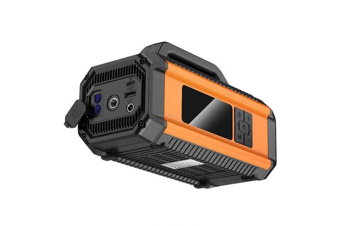 Компрессор автомобильный HOCO QS4 intelligentt air pump (  4 в 1 автокомпрессор , устройство для старта , повербанк 10000 mAh, фонарь )