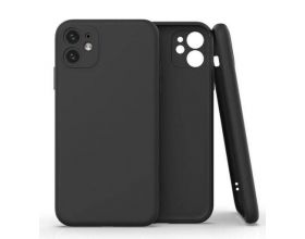 Чехол силиконовый iPhone 11 (6.1) с отверстием под камеры (черный)