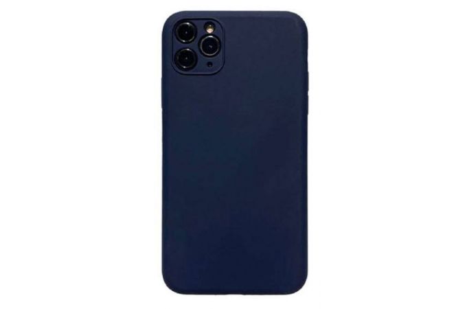 Чехол силиконовый iPhone 11 Pro (5.8) с отверстием под камеры (синий)