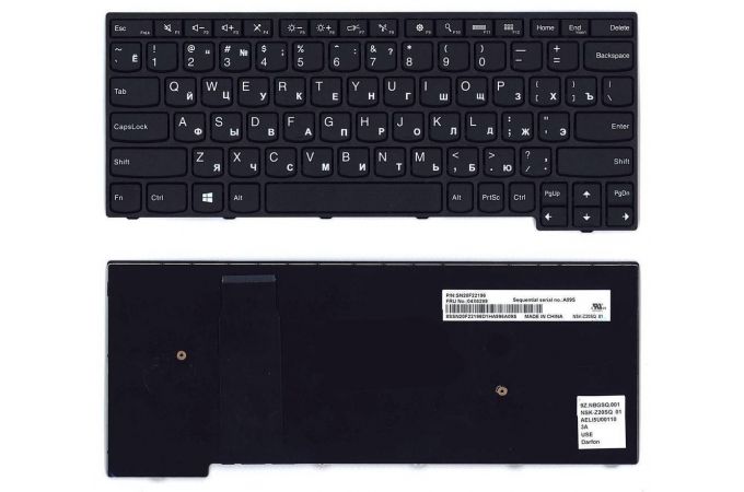Клавиатура для ноутбука Lenovo Thinkpad Yoga 11e 4rd Gen черная