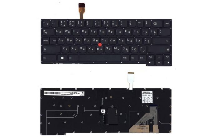 Клавиатура для ноутбука Lenovo Thinkpad Yoga X1 2nd 3rd Gen черная с подсветкой