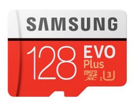 Карта памяти MicroSDXC_128 Gb Samsung EVO PLUS 100/60Mb/s  MB-MC128HA/RU / Read 100Mb/s / Write 60mb/s