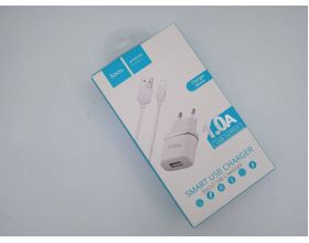 Сетевое зарядное устройство USB + кабель MicroUSB HOCO C11 1000mAh (белый) (УЦЕНКА! МЯТАЯ УПАКОВКА)