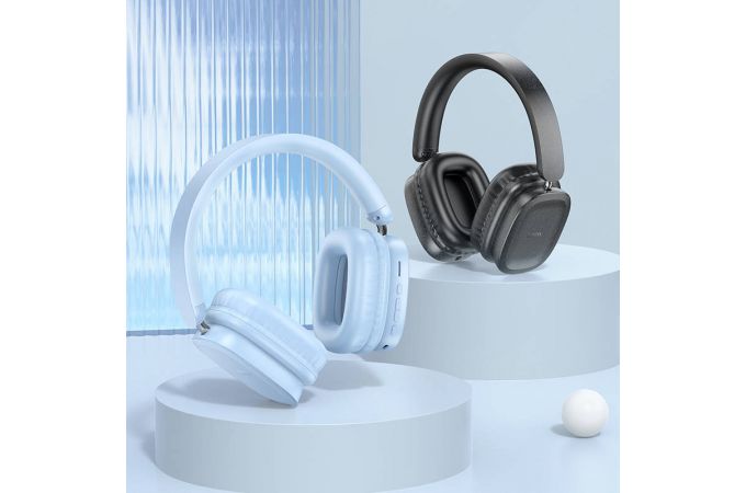 Наушники мониторные беспроводные HOCO W51 wireless headphones Bluetooth (цвет синий)