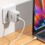 Сетевое зарядное устройство USB + 2USB-C + кабель Type-C HOCO C139A Rock PD65W+ QC 3.0 (белый)