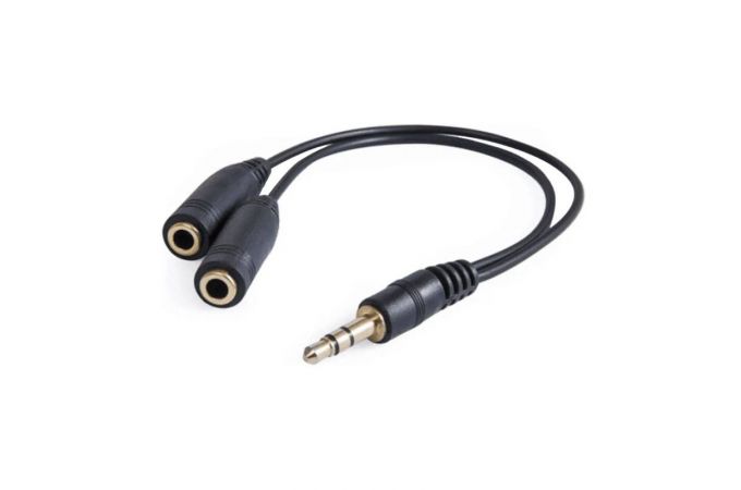 Кабель аудио разветвитель Jack 3,5 (папа) - 2 Jack 3,5 (мама) 0,2 м