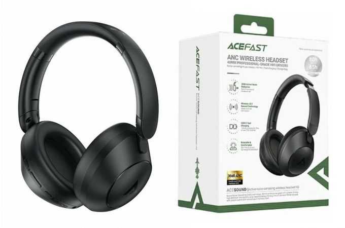 Наушники мониторные беспроводные ACEFAST H3 Active Noise Canceling Black