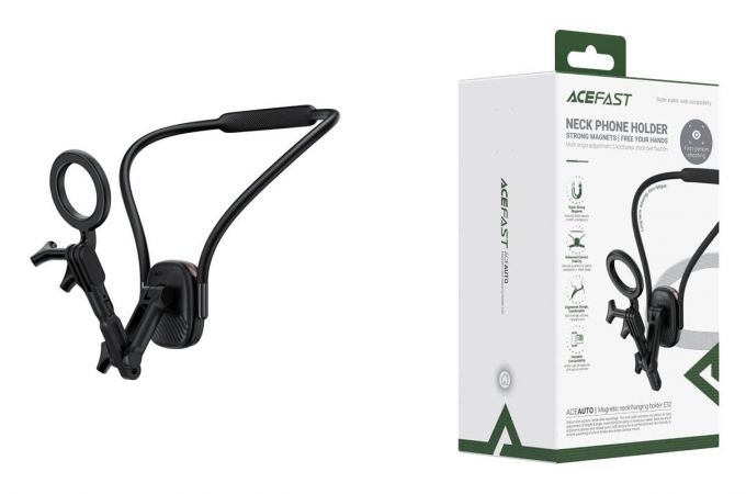 Держатель на Шею ACEFAST E32 magnetic neck-hanging holder Black (черный)