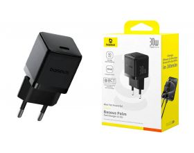 Сетевое зарядное устройство USB-C BASEUS Palm fast charger 1C 30W Cluster Black