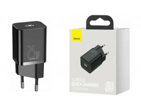 Сетевое зарядное устройство USB-C BASEUS Super Si  Quick Charger 1C 25W Black