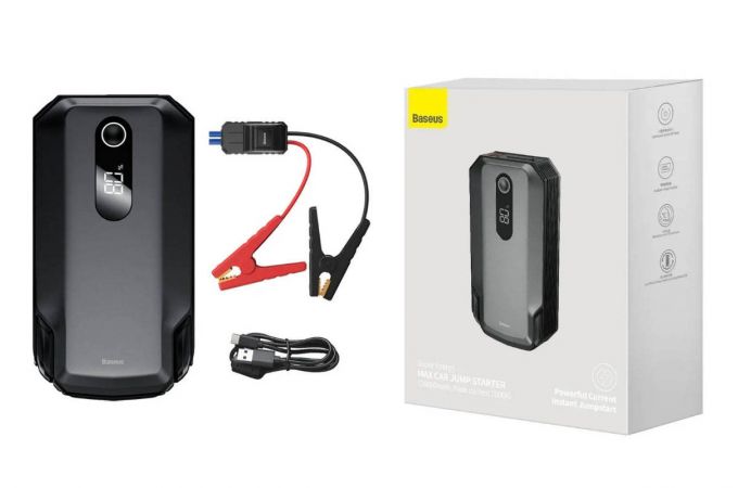 Стартовый бустер BASEUS Super Energy Max Car Jump Starter（20000mAh,Peakcurrent2000A）Black