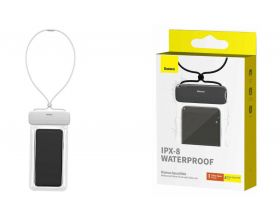 Чехол водонепроницаемый защитный пляжный BASEUS With Slide Lock Moon White