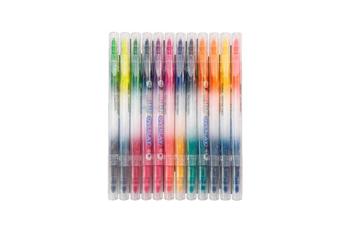 Набор блестящих маркеров двухсторонних Орбита OT-OCL06 12 штук