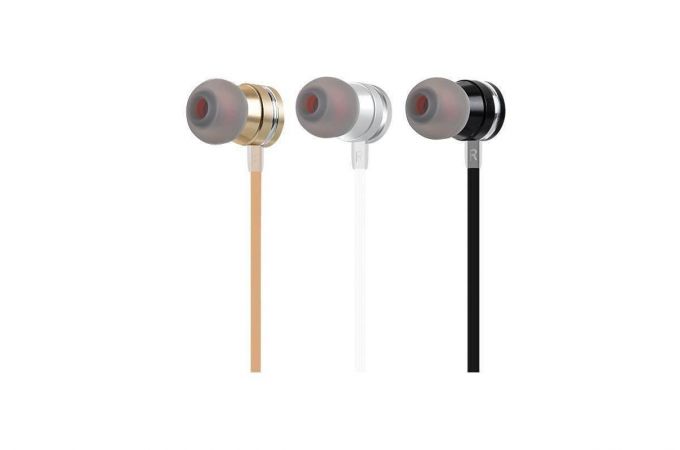 Наушники вакуумные проводные HOCO M16 Ling sound metal (золотистый)