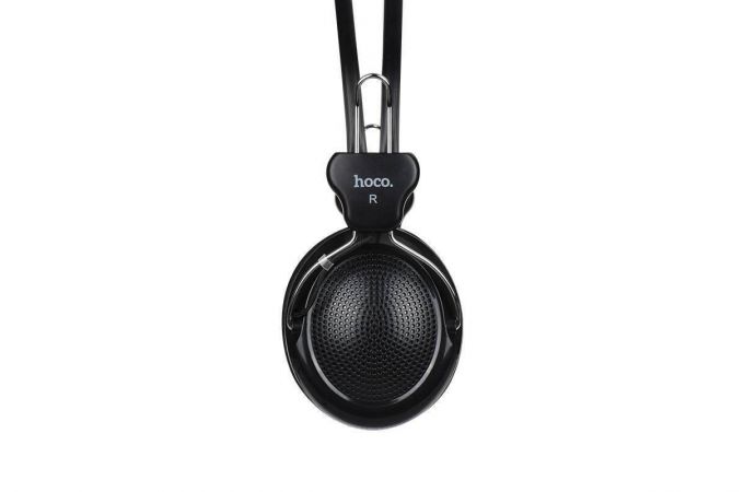 Наушники мониторные проводные с микрофоном HOCO W5 (черный)