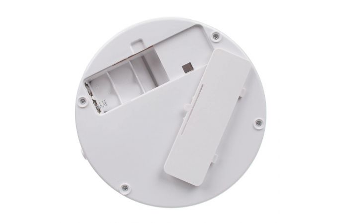 Зеркало с LED-подсветкой, USB, 4хАА, пластик, стекло, d15,5см, цвет БЕЛЫЙ, 347-093