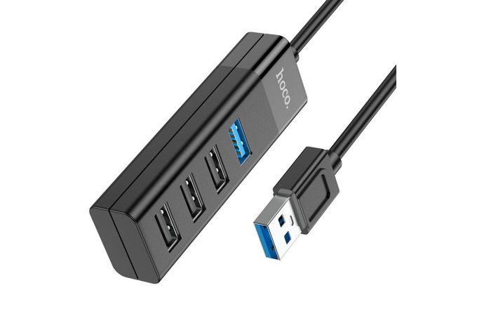 Разветвитель USB HUB 3.0 HOCO HB25 на 4 порта 1xUSB3.0 + 3xUSB2.0 (Black)