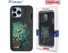 Чехол для телефона NIMMY с вышивкой iPhone 14 PRO (зелёный барс)