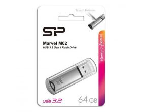 USB флеш накопитель 64 Gb Silicon Power Marvel M02 Silver USB 3.0 / SP064GBUF3M02V1S