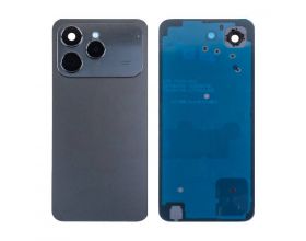 Задняя крышка для Tecno Spark 40 4G (KM5n) + стекло камеры (черный) HQ
