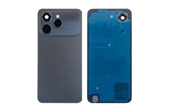 Задняя крышка для Tecno Spark 40 4G (KM5n) + стекло камеры (черный) HQ