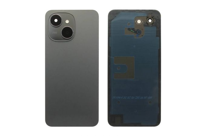 Задняя крышка для Tecno Spark 40C (KM4k) + стекло камеры (черный) HQ