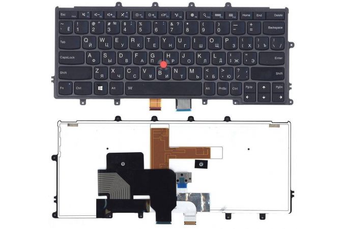 Клавиатура для ноутбука Lenovo X240i X250 X260 X270 черная с подсветкой