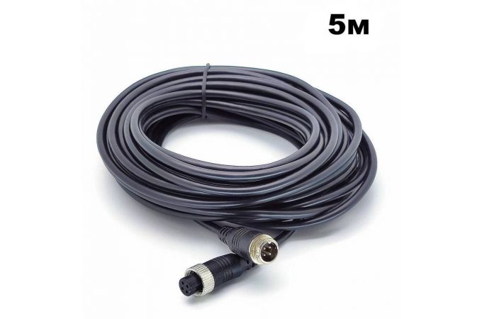 Видеошнур Орбита OT-VNW04 (4pin-RS765(M12) гнездо-штекер, 5м)