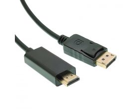 Кабель DisplayPort DP (M) --> HDMI (M) Орбита OT-AVW46 1,8м (черный)