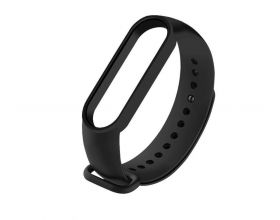 Ремешок BoraSCO для Xiaomi Mi Band 5/6 черный силиконовый