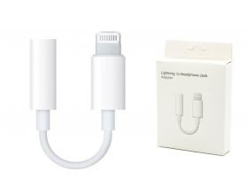 Адаптер для проводной гарнитуры iPhone c 3.5 мм на Lighting UZ11 (белый)