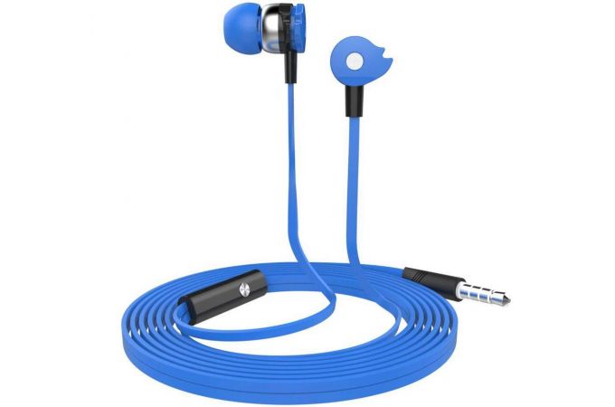 Наушники вакуумные проводные Celebrat D1 Jack 3,5 кабель 1,2 м. (синий)