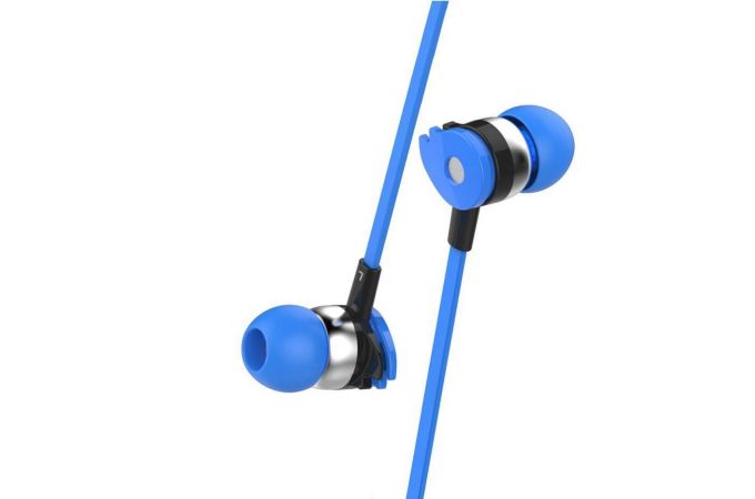 Наушники вакуумные проводные Celebrat D1 Jack 3,5 кабель 1,2 м. (синий)