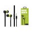 Наушники вакуумные проводные Celebrat D2 Jack 3,5 кабель 1,2 м. (черно-зеленый)