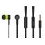 Наушники вакуумные проводные Celebrat D2 Jack 3,5 кабель 1,2 м. (черно-зеленый)