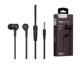 Наушники вакуумные проводные Celebrat SKY-1 Jack 3,5 кабель 1,2 м. (черный)