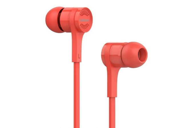 Наушники вакуумные проводные Celebrat SKY-1 Jack 3,5 кабель 1,2 м. (красный)