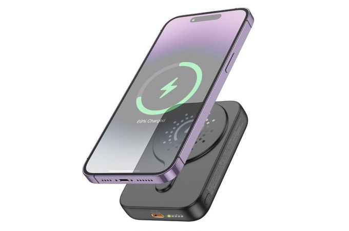 Универсальный дополнительный аккумулятор Power Bank HOCO J117A Esteem PD20W magnetic (10000 mAh) (черный)